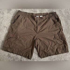 Columbia Mens Titanium Omni Dry Brown Tan Shorts Size XXL Titanium Omni Dry